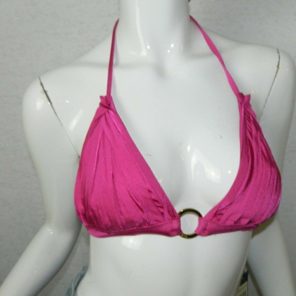 BCBG Max Azria Bikini Pink Bikini‎ Swimsuit Top  Size Medium